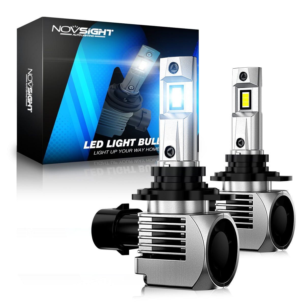 N56 Plus Series Wireless | H7 H13 9006 9007 9012 LED Bulbs Super-Quiet Heat Dissipation 90W 20000LM 6500K | 2 Bullbs - NOVSIGHT