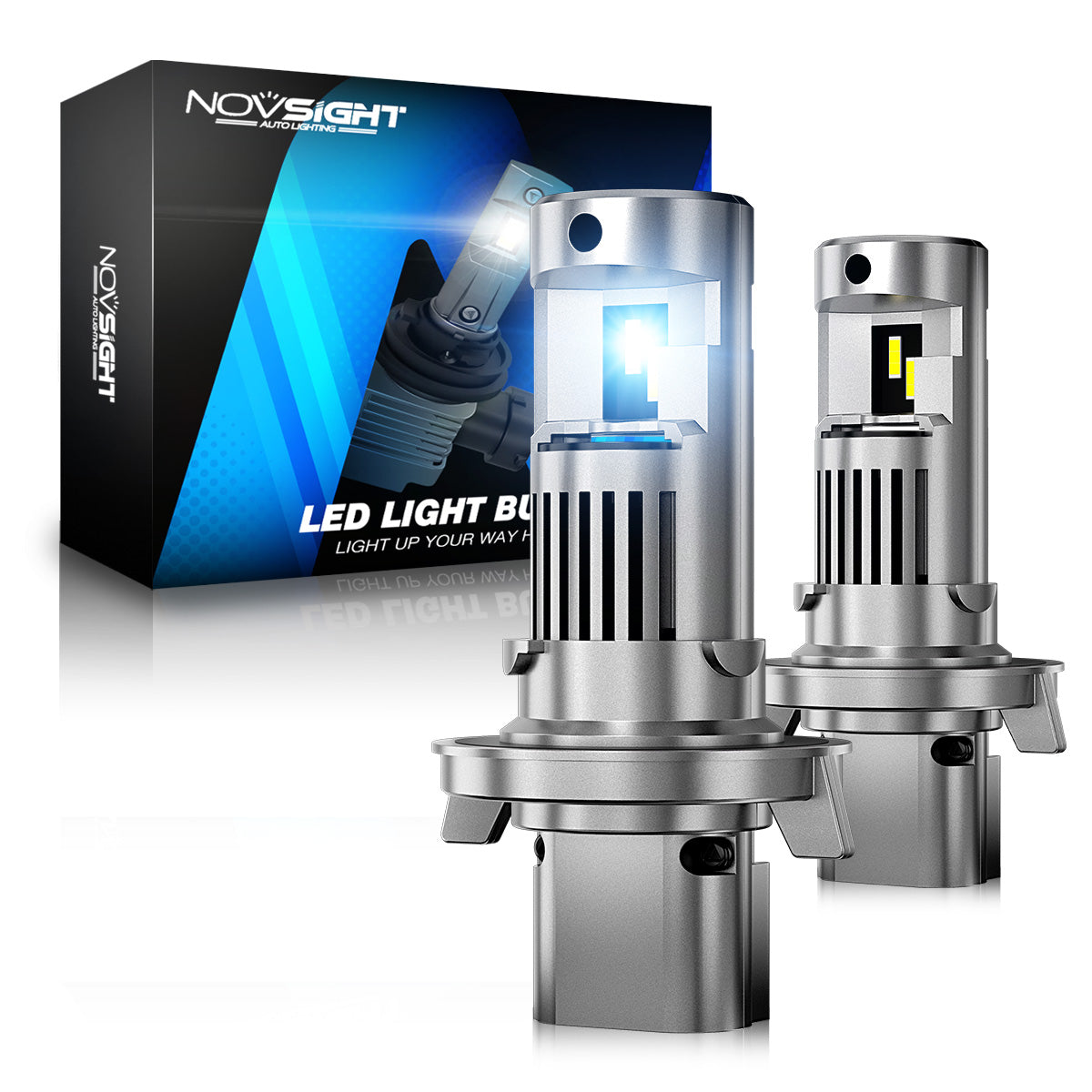 N56 Plus Series Wireless | H7 H13 9006 9007 9012 LED Bulbs Super-Quiet Heat Dissipation 90W 20000LM 6500K | 2 Bullbs - NOVSIGHT