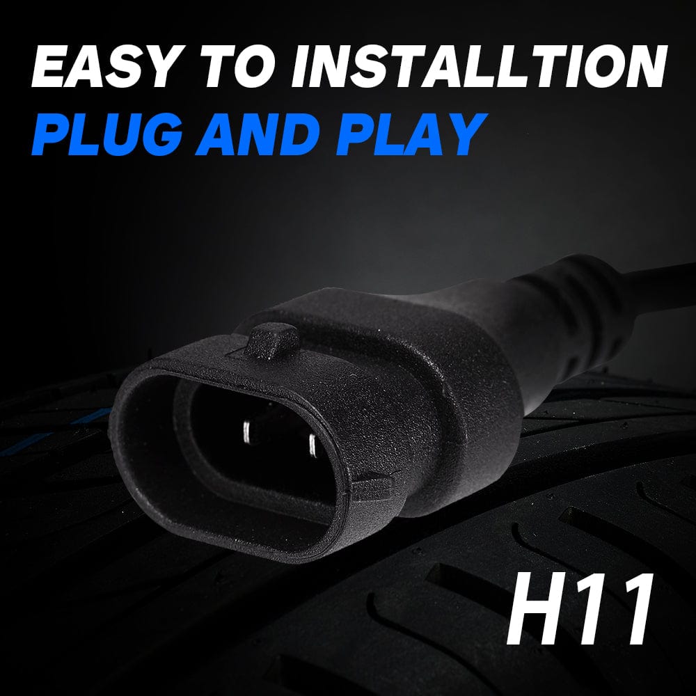 N11 Standard Series | H11 H8 H9 LED Bulbs Cost-Effective 60W 13000LM 6500K White | 2 Bulbs - NOVSIGHT